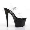 Pleaser - SKY308CRS Sandale à bride à la cheville, Pole dance chaussures - Chaussures de pole dance - Noir/Couleur argent Product image